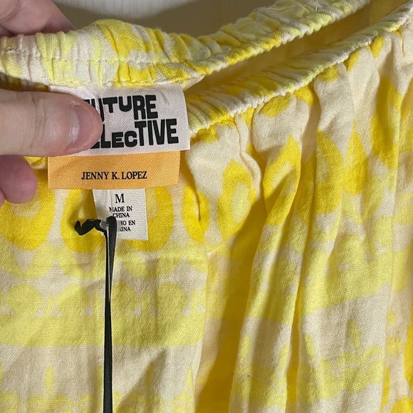 Elegant Yellow Off-Shoulder Midi Dress - Picture 5 of 7